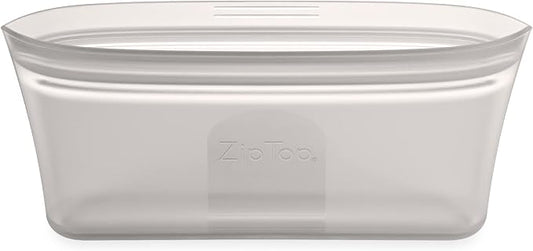 Zip Top Reusable Food Storage Bags | Snack Bag [Gray] | Silicone Meal Prep Container | Microwave, Dishwasher and Freezer Safe | Made in the USA by ZipTop