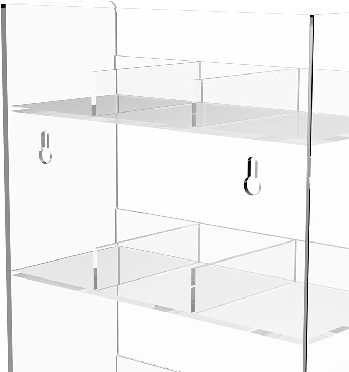 Acrylic Tea Bag Organizer, 3 Layers Tea Bag Holder for Tea Packets, No Assembly Required, Wall Mount Display Tea Caddy for Countertop or Cabinet, 9 Slots, Clear - Image 5