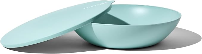 Large Serving Bowl with Lid - Certified Recycled Food-Safe Plastic, BPA-Free, Dishwasher, Microwave, Fridge and Freezer Safe | 4.96qt | Mint by Unknown