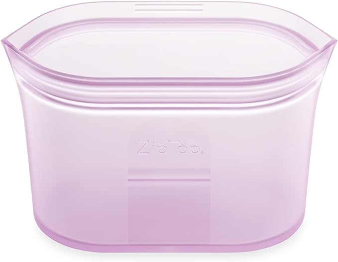 Zip Top Reusable Food Storage Bags | Small Dish [Lavender] | Silicone Meal Prep Container | Microwave, Dishwasher and Freezer Safe | Made in the USA by ZipTop