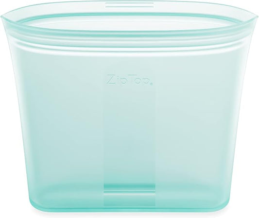 Zip Top Reusable Food Storage Bags | Sandwich Bag [Teal] | Silicone Meal Prep Container | Microwave, Dishwasher and Freezer Safe | Made in the USA by ZipTop