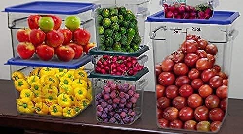 Tiger Chef Food Storage Square Polycarbonate Container Set Containers with Lids Commercial Grade, 2, 4, 6, 8, 12, 18, 22 quart, 14 Piece - Image 4