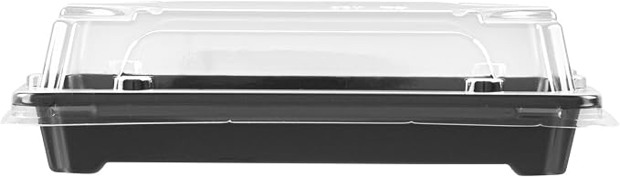 Restaurantware Plastic Sushi Trays 100 Pack of 6.1 x 3.5 x 1.77 Inch With Clear Lids Leak-Resistant Sushi Take Out Boxes Stackable Containers For Grab-And-Go - Image 11