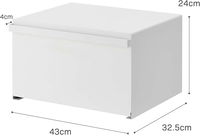YAMAZAKI Home Tower Bread Box Keeper Holder Container, Metal Bread Holder Saver, Slim Space Saving Counter Storage - Horizontal - Steel | Sleek metal bread holder and saver container. Slim, space-saving design fits countertops. Adds practical everyday ... - Image 7