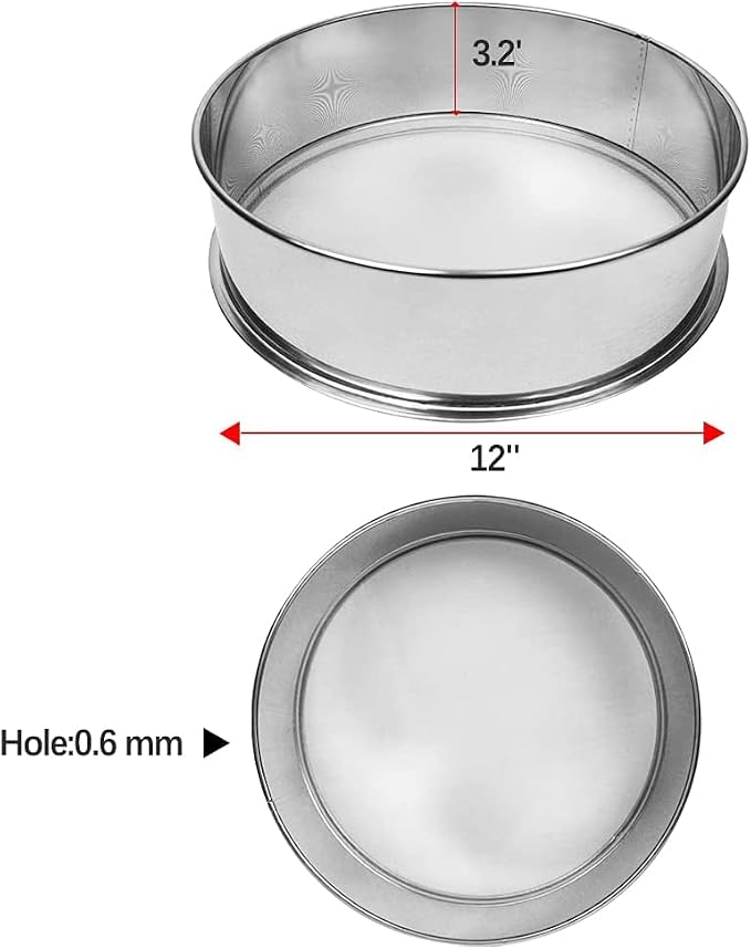 Sidasu Vibrating Sifter-Stainless Steel 30 Mesh for Powder Sifter Machine | Replacement Sieve for Baking Kitchens,Grain Milling,Herbal Powder,Food Preparation - Image 3