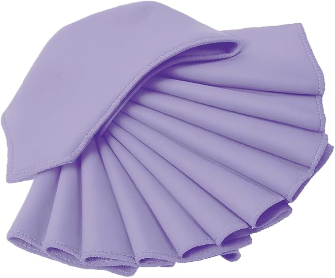 Pack of 100 PCS Cloth Napkins 17x17 inch Washable Polyester Dinner Napkins Soft Table Napkins for Wedding Party Dining Banquet Bistro Decoration - Lavender - Image 4