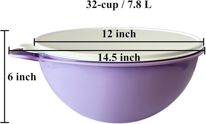 NewTupperware Thatsa Mixing Bowl Airtight Leakproof (Thatsa 32-cup Lilac) - Image 2