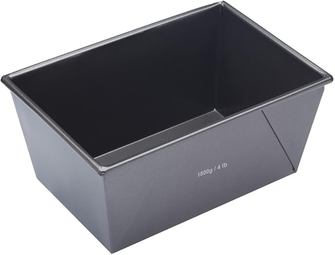 MasterClass 4 lb Loaf Tin with PFOA Free Non Stick, Robust 1 mm Carbon Steel, 24 x 16 cm Large Bread Pan by Master+Class