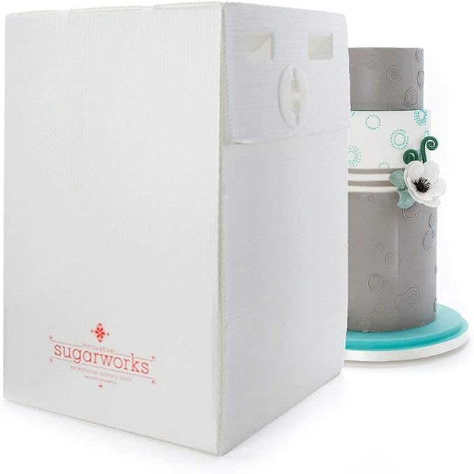 Innovative Sugarworks Medium Cake Porter with Insulated Cover and Cake Carrier, 18" x 18" x 25", White - Image 2