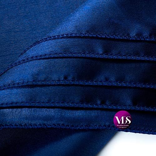 VDS - 125 Pieces | Satin Napkins 20 x 20 Inch Square | Kitchen & Dinner Table Napkins Cloths Handkerchief for Restaurant Bistro Wedding Christmas Birthday Party Dinner Decoration (Navy Blue) - Image 3