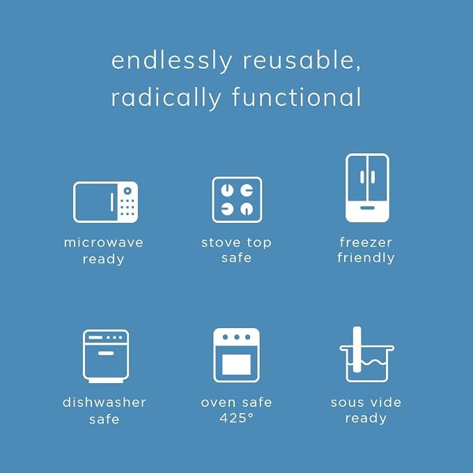 Stasher Silicone Reusable Storage Bag, Bundle 4-Pack Lunch (Clear+Aqua) | Food Meal Prep Storage Container | Lunch, Travel, Makeup, Gym Bag | Freezer, Oven, Microwave, Dishwasher Safe, Leakproof - Image 2
