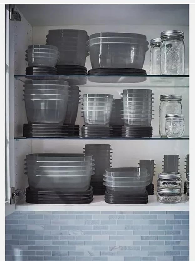 Rubbermaid Easy Find Lids Food Storage Containers 46-Piece Set BPA-free Freezer Dishwasher Microwave-Safe Black - Image 4