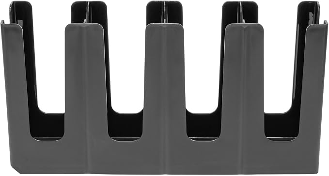 Restaurantware Restpresso Coffee Bar Organizer, 1 Count Durable 4 Compartments, Compact Size, Black Plastic Tabletop Coffee Supplies Organizer For Homes, Office Spaces, Breakrooms, and Lounges - Image 2