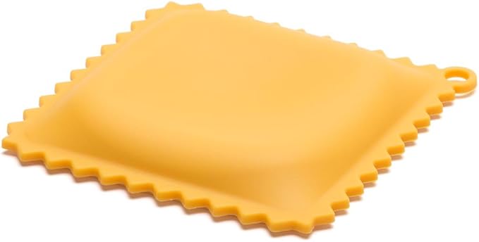 Pasta Grande - Fun Pasta Shaped Silicone Kitchen Tools in a Gift Box / 4 of our Pasta-shaped kitchen gadgets in one festive giftbox/Farfalloni, Ravioli, Penneli & Mafaldine/by Monkey Business - Image 4
