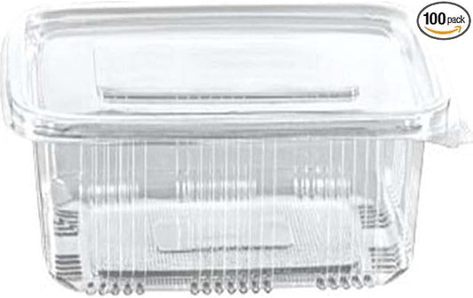 Limera Clear Plastic Food Containers with Hinged Lids, 100 Count, Disposable (34, Ounces), Transparent | 100 Pack Value Set, Crystal Clear Design, Secure Hinged Lid, BPA-Free Food Safe Material, Ideal For Takeout and Events by Unknown