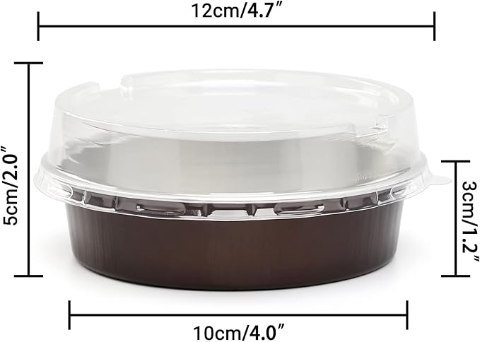 Beasea Mini Pie Pans 20 Pack Disposable Pie Tins Aluminum Pie Pan with Lids, 4 Inch Round Oven Baking Mini Cake Pan 8 Oz Foil Pan for Pie Tart Quiche - Image 2
