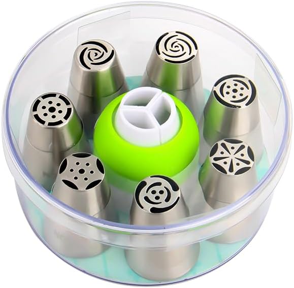 Stainless Steel Small Russian Tulip Flower Icing Tips Kit, 8 Pcs Set | Stainless Steel Icing Tips, Seamless Welding,Box Package - Image 6