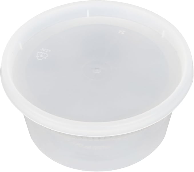 Restaurantware-Asporto 12 Ounce To Go Boxes, 25 Microwavable Round Soup Containers - Clear Plastic Lids Included, Do Not Contain BPA, Clear Plastic Soup Containers, Disposable by Restaurantware