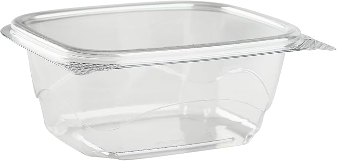 Karat PET Hinged Deli Containers with Lids - Perfect for Pasta Salads, Fruit, Deli Sides, and Home Meal Prep - Clear Plastic Food Containers, Take Out Containers (16oz) - Image 7