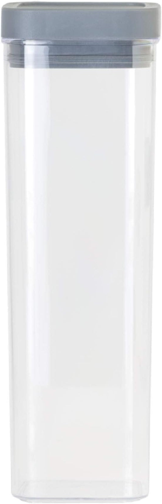 Vigar Container Homey Airtight Organizer with Silicone Grey | Ideal Pantry and Fridge, BPA Free Plastic, Silicone Seal, With Spaghetti Measure, Food Storage Container by VIGAR
