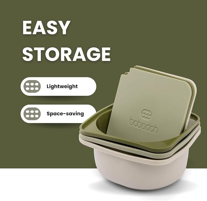 Babadoh Pizza Making Accessories | BIG Pizza Dough Proofing Containers with Lids | The Perfect Pizza | Set of 3 | Multi Green (1 Dough, 1 Olive, 1 Sage) | Big Size (make 12-16" Pizzas) - Image 4