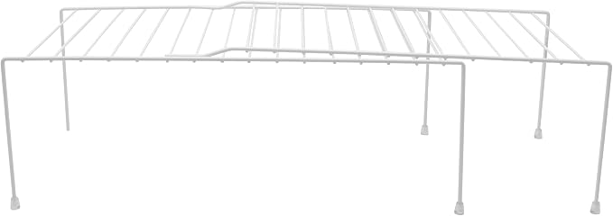 Expandable Kitchen Counter and Cabinet Shelf, White(adjustable From16 .3/4 to 30.3/4" length X 8.1/4" width X 6" height) - Image 3