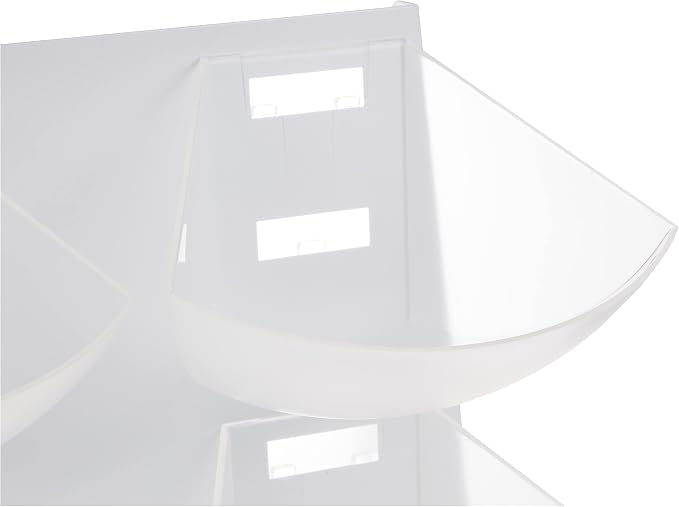Restaurantware-Met Lux 15.5 x 10 x 10.5 Inch Coffee Accessory Caddy, 1 Premium Coffee And Condiment Organizer - 4 Removable Compartments, White Steel Breakroom Organizer - Image 4