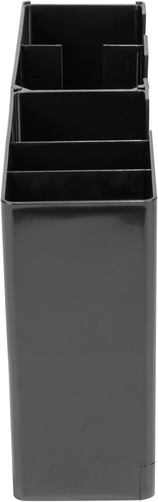 Restaurantware Restpresso Coffee Bar Organizer, 1 Count Durable 6 Compartments, Compact Size, Black Plastic Tabletop Coffee Supplies Organizer For Homes, Office Spaces, Breakrooms, and Lounges - Image 11