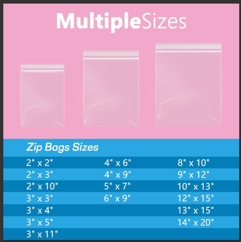 iMailer - 1000 Pcs- 10" x 13" Clear Zip Bags - Reclosable Plastic Zip Poly Bags 2 Mil for Prints, Photos, Documents, Clothing, T-Shirt