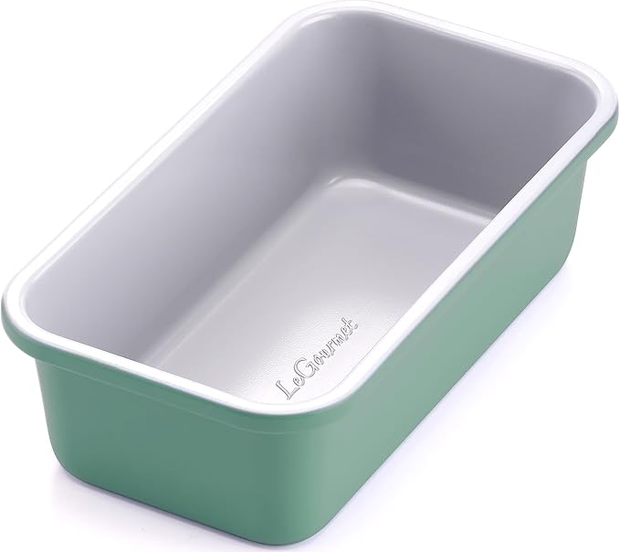 LeGourmet Nonstick Bread Loaf Pan 9 X 5 Inch, Ceramic Coating, Non-Toxic, Rust Resistant Aluminized Steel, Perfect 1 lb Baking Dish for Meatloaf, Pound Cake & Brownie (Rosemary) by Home