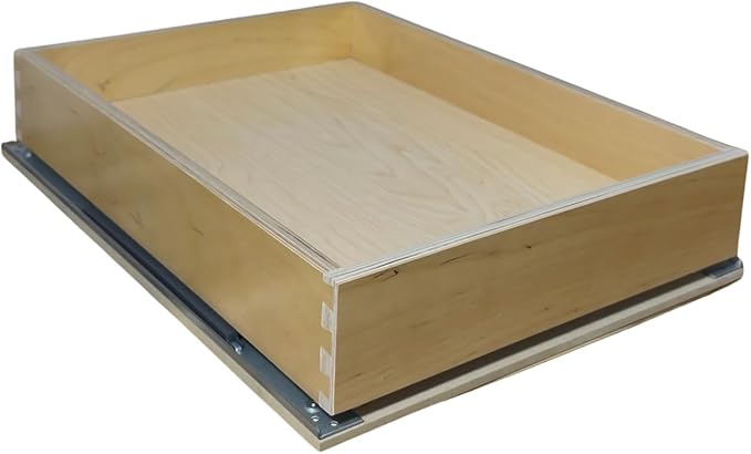 Baltic Birch Pull-Out Cabinet Drawer Organizer 20" W x 21" D | Heavy Duty (100Lbs) Wooden Pullout Inserts, Soft Close Sliding Shelf for Kitchen Cabinets, Pantry, Storages - Fully Assembled by SlidingSusan