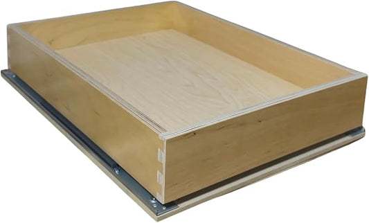 Baltic Birch Pull-Out Cabinet Drawer Organizer 20" W x 18" D | Heavy Duty (100Lbs) Wooden Pullout Inserts, Soft Close Sliding Shelf for Kitchen Cabinets, Pantry, Storages - Fully Assembled by SlidingSusan