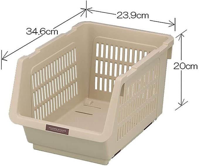 JapanBargain 3027, Japanese Stackable Storage Bin Kitchen Pantry Organizers Food Basket for Fruit Potato Condiments and Spices, Made in Japan - Image 2