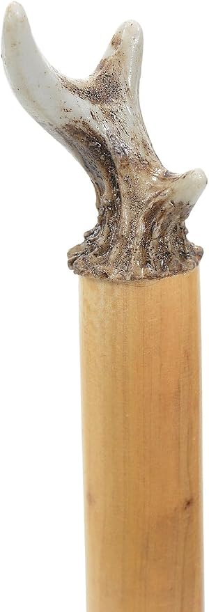 Towel Holder - Vintage Rustic Kitchen Décor - 15.5" x 6.5" 6.5" Dia.x15.5 H | Wood. RUSTIC KITCHEN CHARM: Add an authentic touch to your kitchen with this paper towel holder, featuring faux antler - Image 7