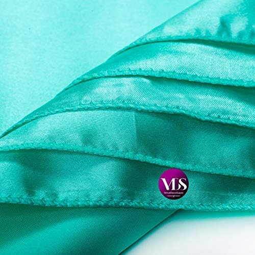 VDS - 50 Pieces | Satin Napkins 20 x 20 Inch Square | Kitchen & Dinner Table Napkins Cloths Handkerchief for Restaurant Bistro Wedding Christmas Birthday Party Dinner Decoration (Mint) - Image 3