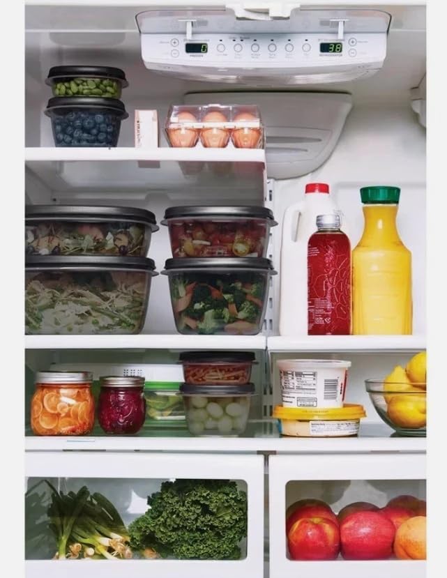 Rubbermaid Easy Find Lids Food Storage Containers 46-Piece Set BPA-free Freezer Dishwasher Microwave-Safe Black - Image 8