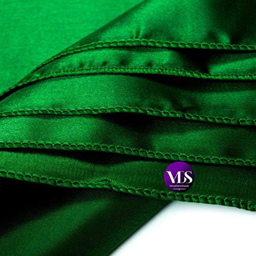 VDS - 125 Pieces | Satin Napkins 12 x 12 Inch Square | Kitchen & Dinner Table Napkins Cloths Handkerchief for Restaurant Bistro Wedding Christmas Birthday Party Dinner Decoration (Hunter Green) - Image 3