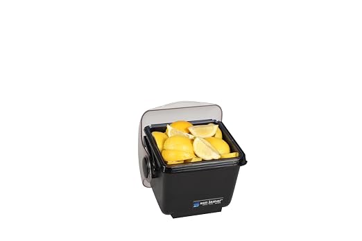 San Jamar Mini Dome Condiment Holder with Dome Lid for Kitchen, Bar, and Restaurants, Plastic, 2 Quarts, Black - Image 3