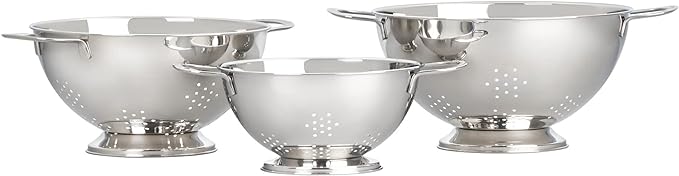 Le Creuset Set of 3 Stackable Colanders by Unknown