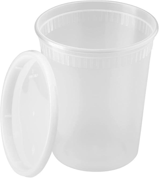Karat [32oz - 240 ct] Clear PP Injection Molded Round Deli Containers with Lids (FP-IMDC32-PP) - Image 5