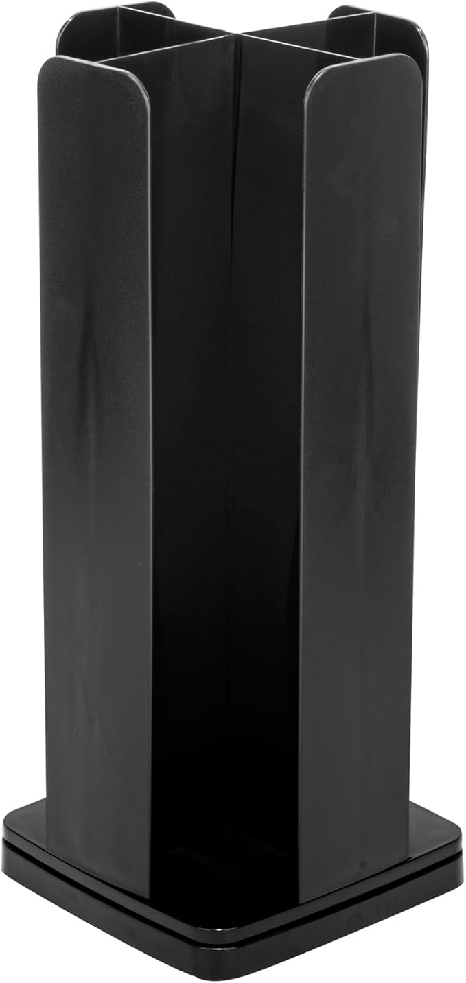 Restaurantware Restpresso Coffee Bar Organizer, 1 Count Durable 4 Compartments, Compact Size, Black Plastic Tabletop Coffee Supplies Organizer For Homes, Office Spaces, Breakrooms, and Lounges by Restaurantware