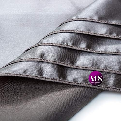 VDS - 100 Pieces | Satin Napkins 20 x 20 Inch Square | Kitchen & Dinner Table Napkins Cloths Handkerchief for Restaurant Bistro Wedding Christmas Birthday Party Dinner Decoration (Silver Grey) - Image 3