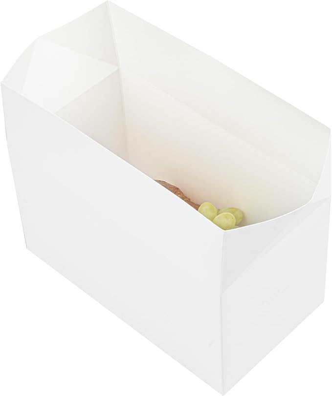 Restaurantware Bio Tek 80 Ounce To Go Boxes 400 Rectangle Take Out Food Containers - Fast Top Closure Disposable White Paper Carry Out Containers Greaseproof For Burgers Or Fried Chicken - Image 8