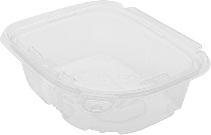 Karat 12oz PET Tamper Resistant Hinged Deli Container [200 ct] - Plastic Clamshell Food Containers, Easy Open Pull-Tab for Restaurants & Takeout - Image 5