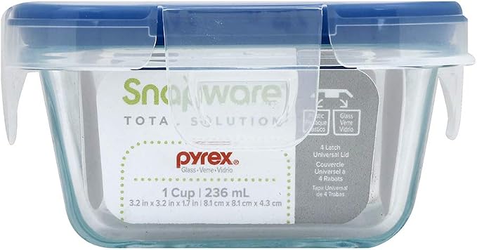 Snapware Total Solutions (2-Pack, 1 & 4 Cup) Glass Food Storage Containers Set, Airtight & Leakproof Locking BPA-Free Lids, Freezer Dishwasher Microwave Safe - Image 10