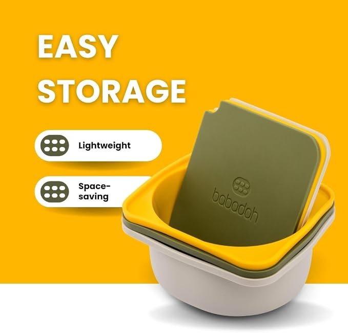 Babadoh Pizza Making Accessories | Pizza Dough Proofing Containers with Lids | Set of 3 | Multi Yellow (1 Dough, 1 Olive, 1 Yellow) | Original Size (make 12" Pizzas) - Image 4