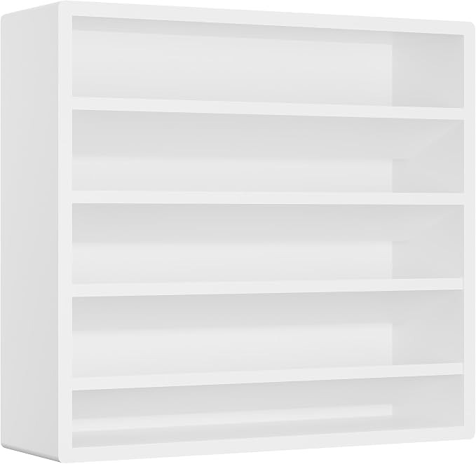 Orimade 4 Tier Spice Rack Organizer for Cabinet, Freestanding Bamboo Seasoning Rack for Countertop, Cupboard, Pantry, Kitchen, 13.18 x 4.13 x 12.2 inches(Spice Jars Not Included), White by Orimade