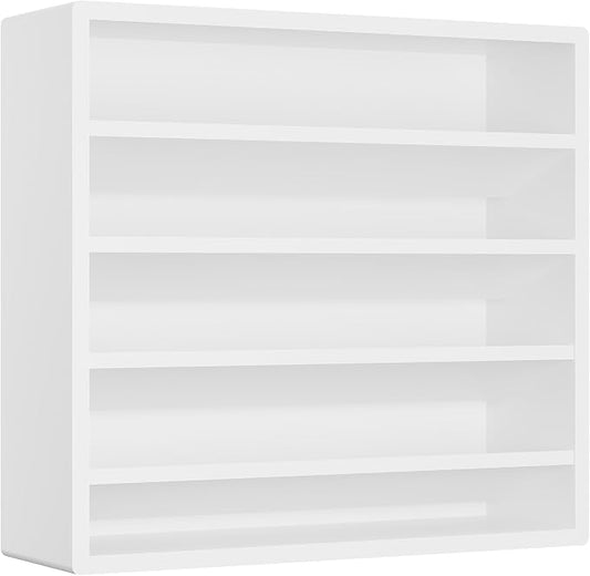 Orimade 4 Tier Spice Rack Organizer for Cabinet, Freestanding Bamboo Seasoning Rack for Countertop, Cupboard, Pantry, Kitchen, 13.18 x 4.13 x 12.2 inches(Spice Jars Not Included), White by Orimade
