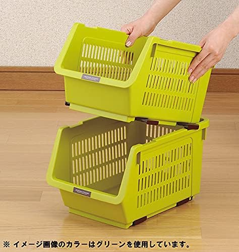 JapanBargain 4671x6, Set of 6 Japanese Stackable Storage Bin Kitchen Pantry Organizers Food Basket for Fruit Potato Condiments and Spices, Made in Japan - Image 6