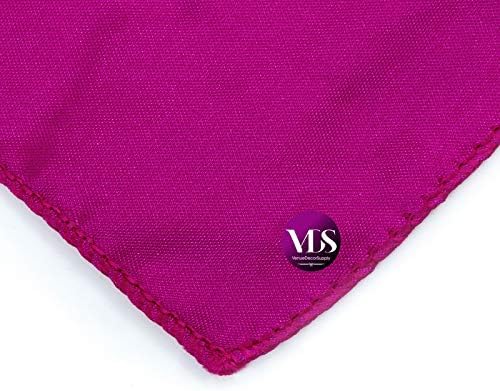 VDS - 75 Pieces | Satin Napkins 12 x 12 Inch Square | Kitchen & Dinner Table Napkins Cloths Handkerchief for Restaurant Bistro Wedding Christmas Birthday Party Dinner Decoration (Magenta Violet) - Image 5